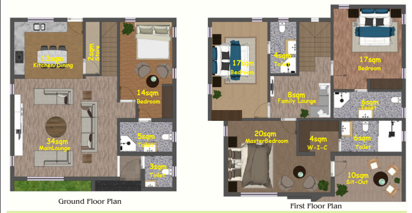 Vedura Grove 4 bedroom-detached duplex floor plan