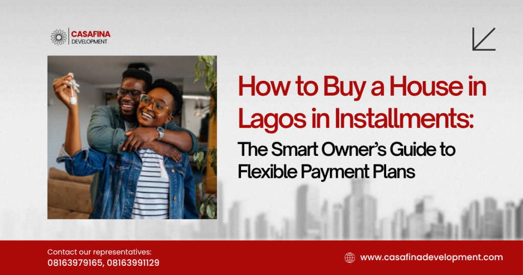 African couple calculating mortgage payment plans and installment options for a Lagos home investment.